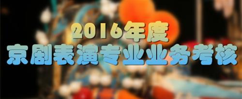 男人日B的视频国家京剧院2016年度京剧表演专业业务考...